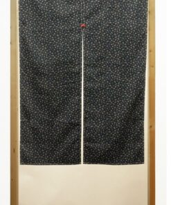 Sakura Noren Japanese Curtain Black Background