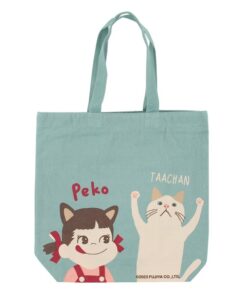 Mint Tote Bag Turchan Cat and Peko Chan