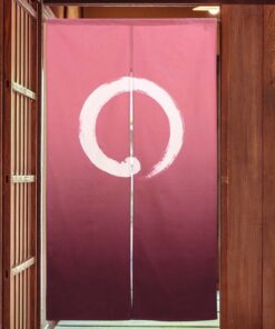 Enso Bokashi Noren Japanese Curtain: Artistic Simplicity
