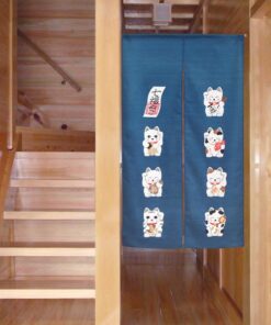Lucky Cats Noren Japanese Curtain: Charms and Elegance
