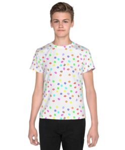 Youth crew neck t-shirt rainbow starfish