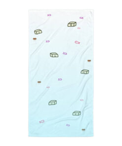 Tofu and fish Towel (Blue Fade)