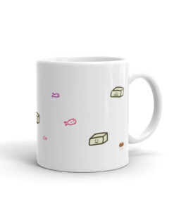 Tofu and Fish Mug (white)