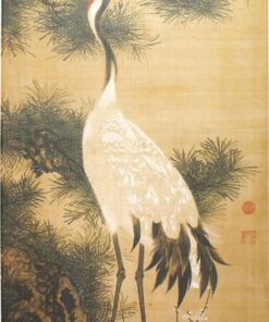 noren curtains white crane