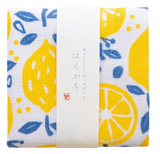 Wafuka Gauze Hand Towel - Lemon 23x23cm