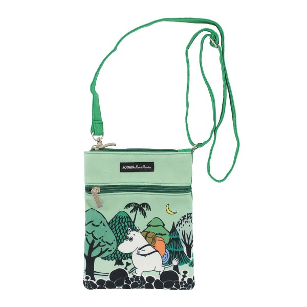 japanese shoulder bag green moomin 16x21cm front view