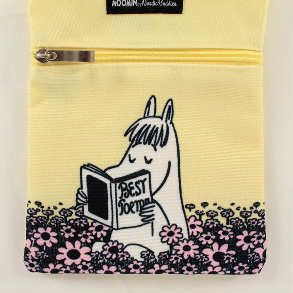 japanese shoulder bag moomin yellow 16x21cm front view close up