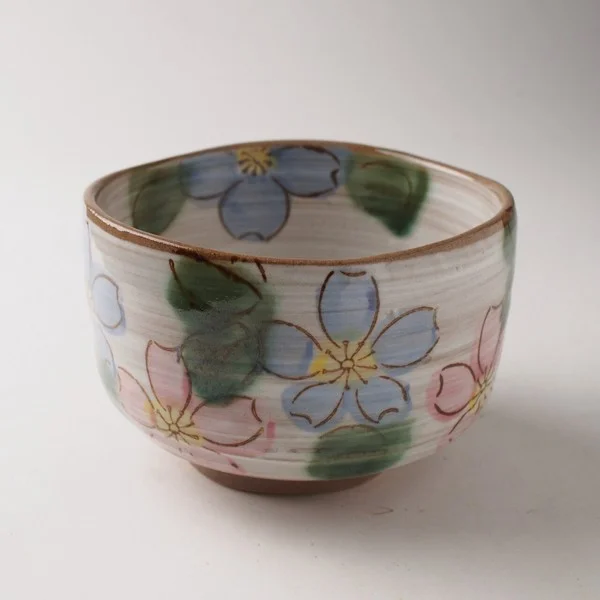 match tea bowl cherry blossom front view1