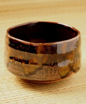 matcha tea bowl brown bekko