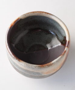 matcha tea bowl top view