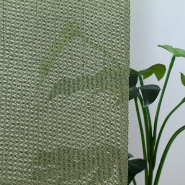 noren curtain light green circular design texture of linen
