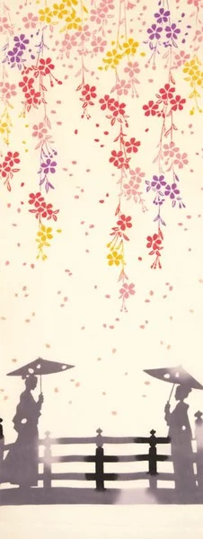 tenugui hand towel Mai Zakura Scenery 33x90cm