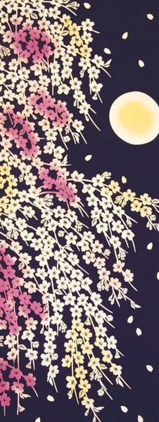 tenugui hand towel cherry blossom at night 33x90cm