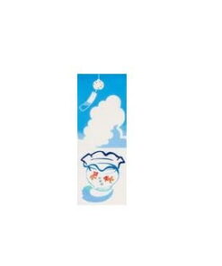 tenugui hand towel goldfish and wind chime 33x90cm