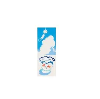 tenugui hand towel goldfish and wind chime 33x90cm