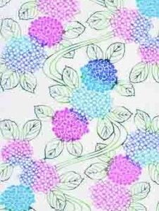 tenugui hand towel hydrangea flowers 33x90cm