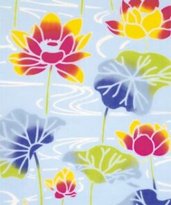 tenugui hand towel lotus pond 33x90cm