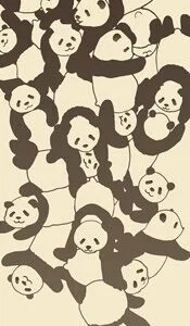 tenugui hand towel panda 33x90cm