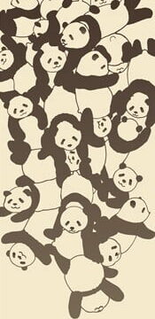 tenugui hand towel panda 33x90cm