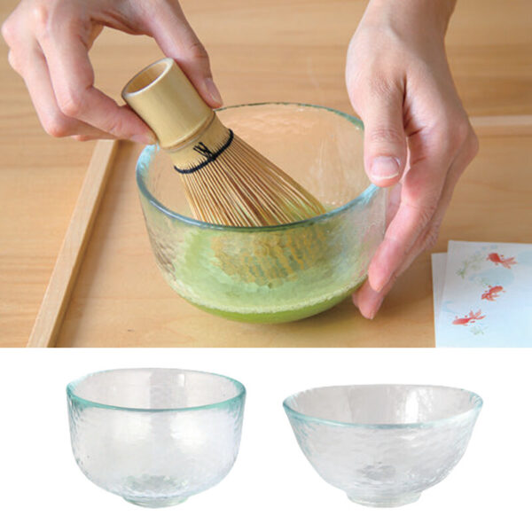 Edo-glass Ryodama Heat resistant Matcha bowl - Whisking Tea