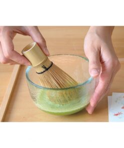 Edo-glass Ryodama Heat resistant Matcha bowl - Whisking picture, without additional productr