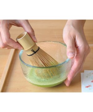 Edo-glass Ryodama Heat-resistant Matcha bowl- green tea powder mix