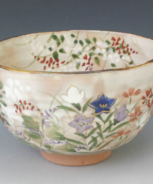 KyoKiyomizu ware Autumn in Kyoto Matcha bowl Design Portrait