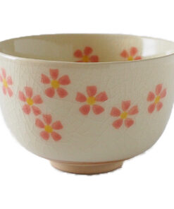 Mino ware Minoyaki Hana-chirashi White Maccha Bowl Front portrait