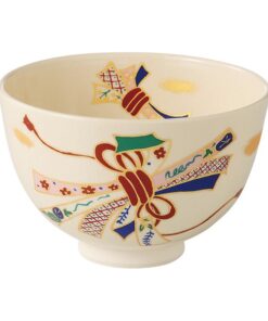 Mino ware Ninsei Knot Maccha Bowl Design Showcasing image