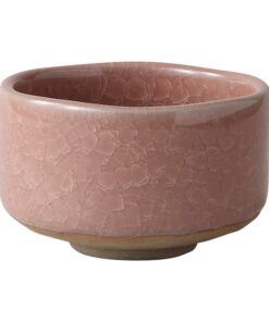 Mino ware Pink Tortoiseshell Patterned Matcha Bowl Showcase