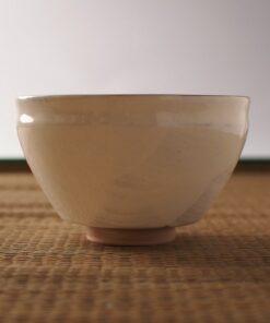 Mino ware Satsuki Shobu mini Matcha bowl blank side