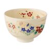 Seto ware Incheong Fan-faced Maccha Bowl Abstract Flowers Design Portrait (1)