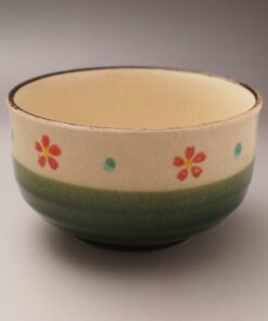 Seto ware Oribe Koka Matcha Bowl from font side design photo