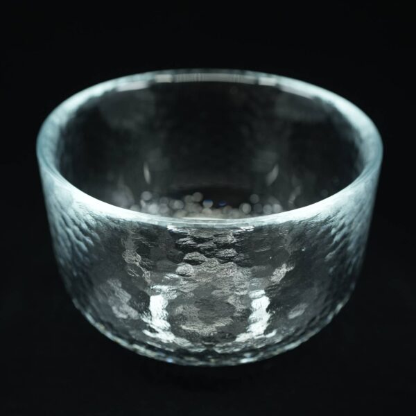 tokyo glass matcha bowl angle black