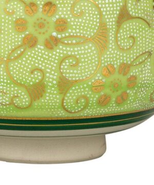 Kutani Ware Celadon Dreams Green Matcha Bowl Botton Center design