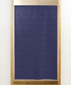 Japanese Noren Curtain Seigaiha Blue Sea Design