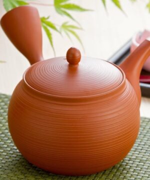 Red Tokoname ware Tea kikkuri kyusu teapot - Made in Japan