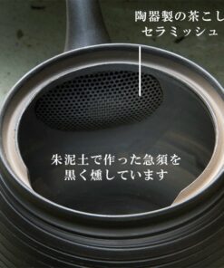 Red Tokoname ware Tea kikkuri kyusu teapot - Insides