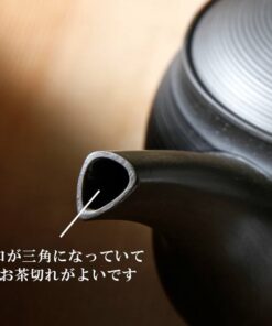 Red Tokoname ware Tea kikkuri kyusu teapot - Made in Japan Pooring Pipe Closeup