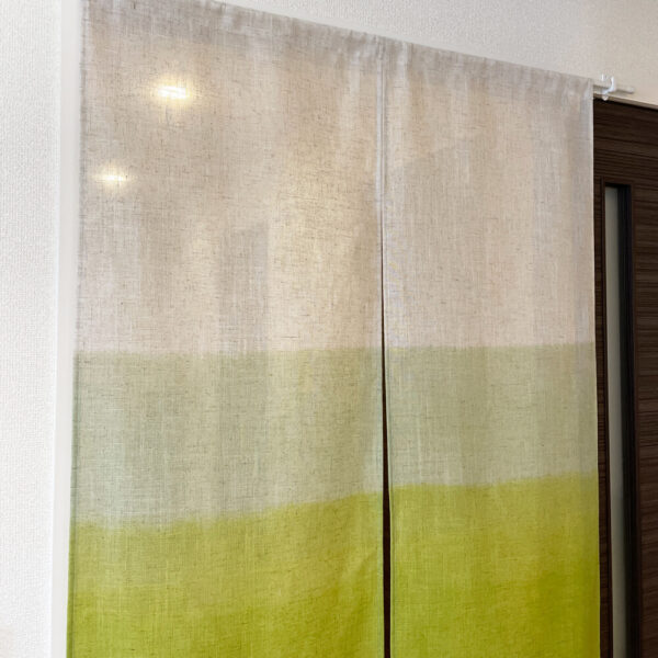 Japanese Noren Curtain 3 Colored - MIJ Green