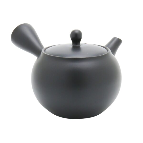 Tokoname ware Black Japanese Teapot - MIJ PORTRAIT ON WHITE BACKGROUND