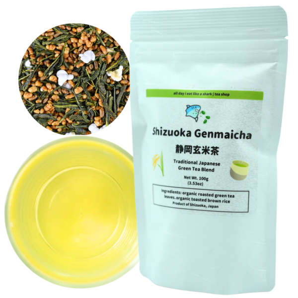 genmaicha 100g bag angle view