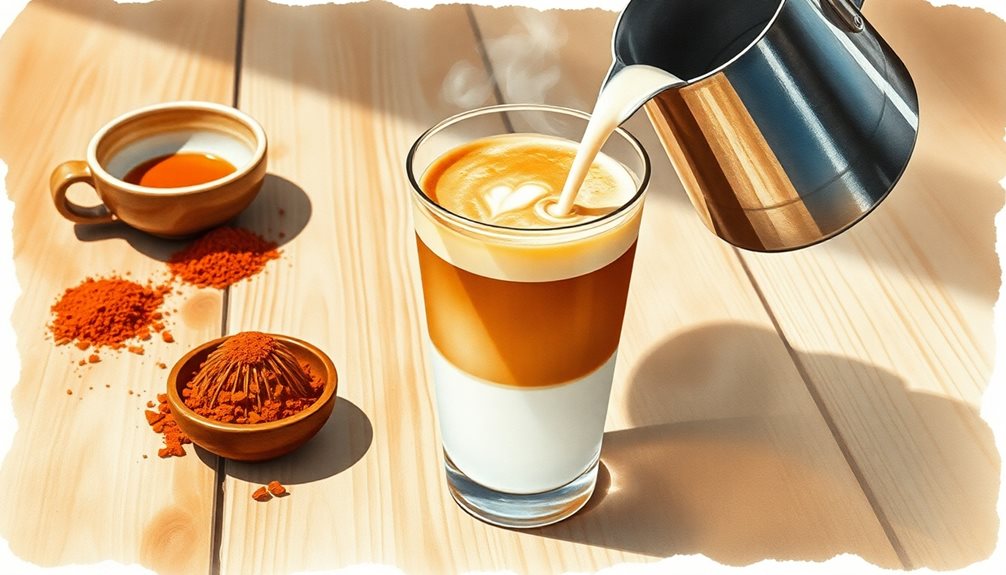 masterful hojicha latte technique