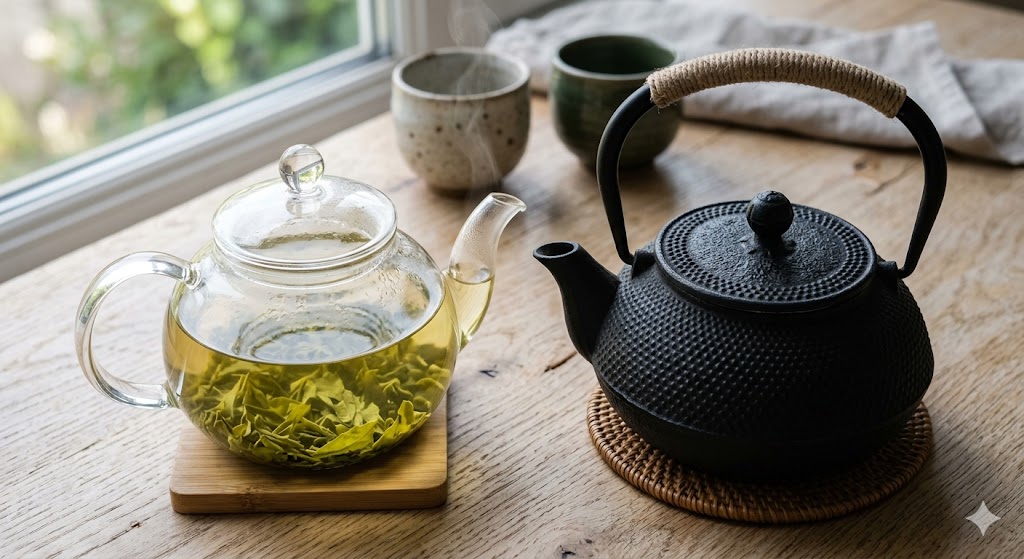 Glass vs Cast Iron Teapot: Which Is Better for Green Tea?